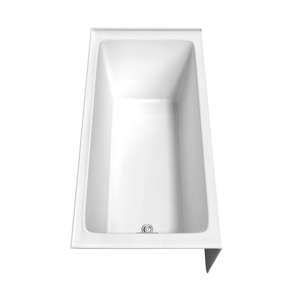 Wyndham Grayley Alcove 60" Bathtub with Left Side Drain and Overflow Trim - Luxe Bathroom Vanities