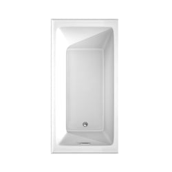 60 x 30 Inch Alcove Bathtub in White with Left-Hand Drain and Overflow Trim - Luxe Bathroom Vanities Luxury Bathroom Fixtures Bathroom Furniture