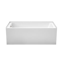 60 x 30 Inch Alcove Bathtub in White with Left-Hand Drain and Overflow Trim - Luxe Bathroom Vanities Luxury Bathroom Fixtures Bathroom Furniture