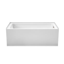 60 x 30 Inch Alcove Bathtub in White with Right-Hand Drain and Overflow Trim - Luxe Bathroom Vanities Luxury Bathroom Fixtures Bathroom Furniture
