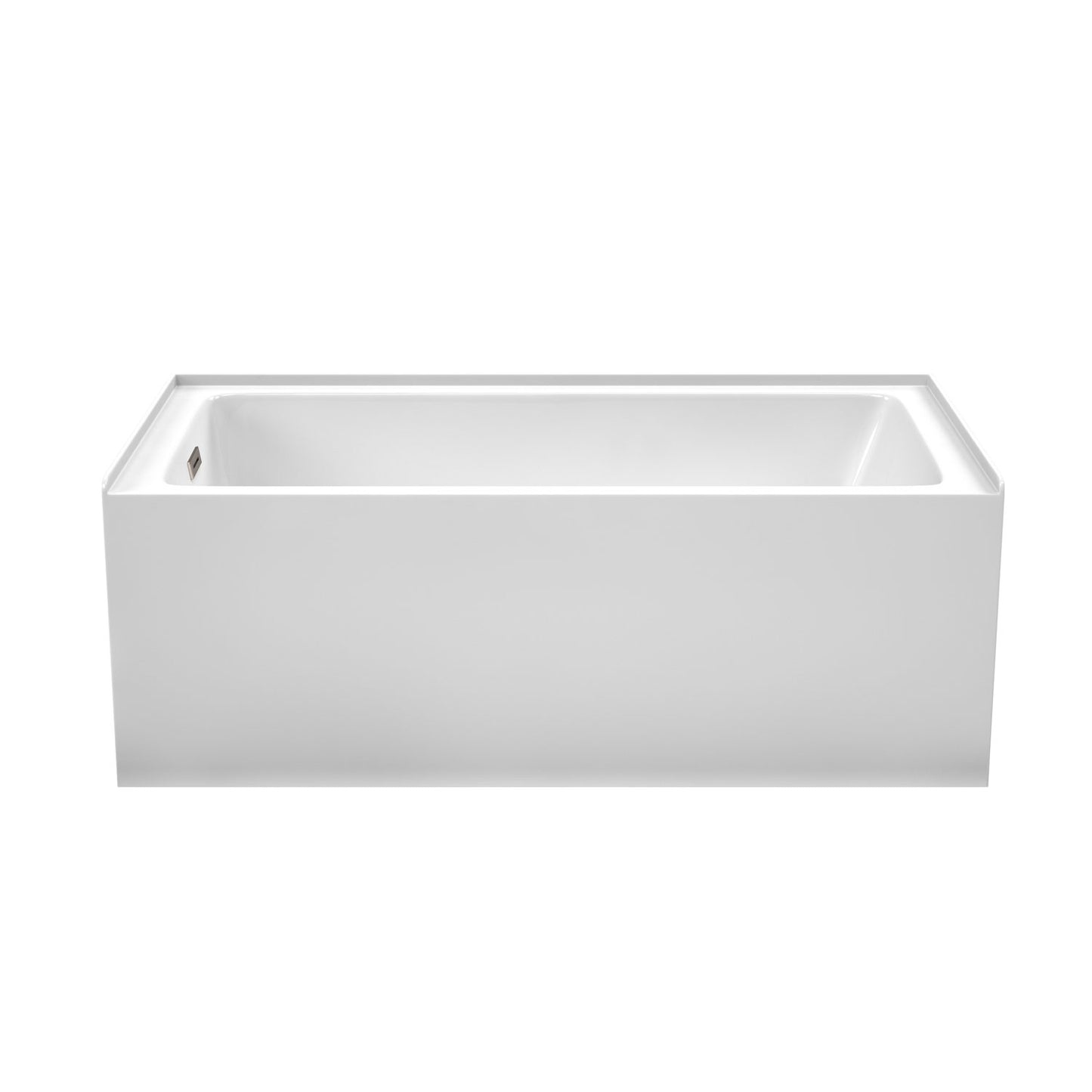 Wyndham Grayley Alcove 60" Bathtub with Left Side Drain and Overflow Trim - Luxe Bathroom Vanities