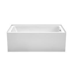 Wyndham Grayley Alcove 60" Bathtub with Right Side Drain and Overflow Trim - Luxe Bathroom Vanities