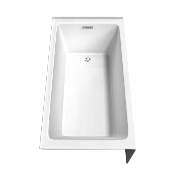 Wyndham Grayley Alcove 60" Bathtub with Right Side Drain and Overflow Trim - Luxe Bathroom Vanities
