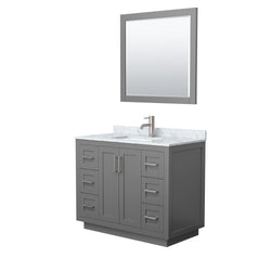 Wyndham Miranda 42 Inch Dark Gray Single Bathroom Vanity - Luxe Bathroom Vanities