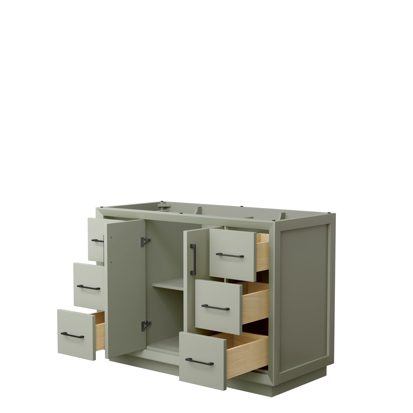 Wyndham Strada 48 Inch Single Bathroom Vanity No Counter Top No Sink - Luxe Bathroom Vanities