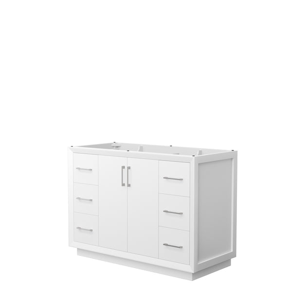 Wyndham Strada 48 Inch Single Bathroom Vanity No Counter Top No Sink - Luxe Bathroom Vanities