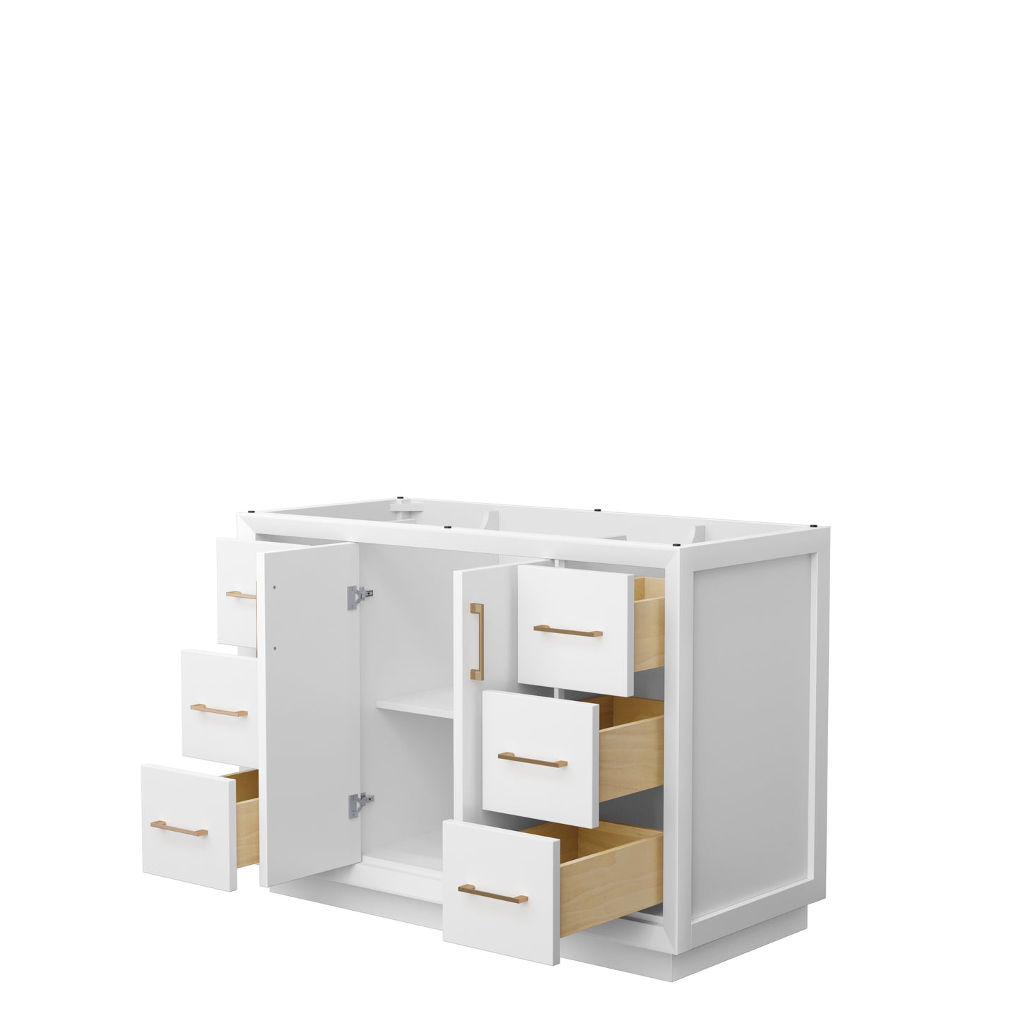 Wyndham Strada 48 Inch Single Bathroom Vanity No Counter Top No Sink - Luxe Bathroom Vanities