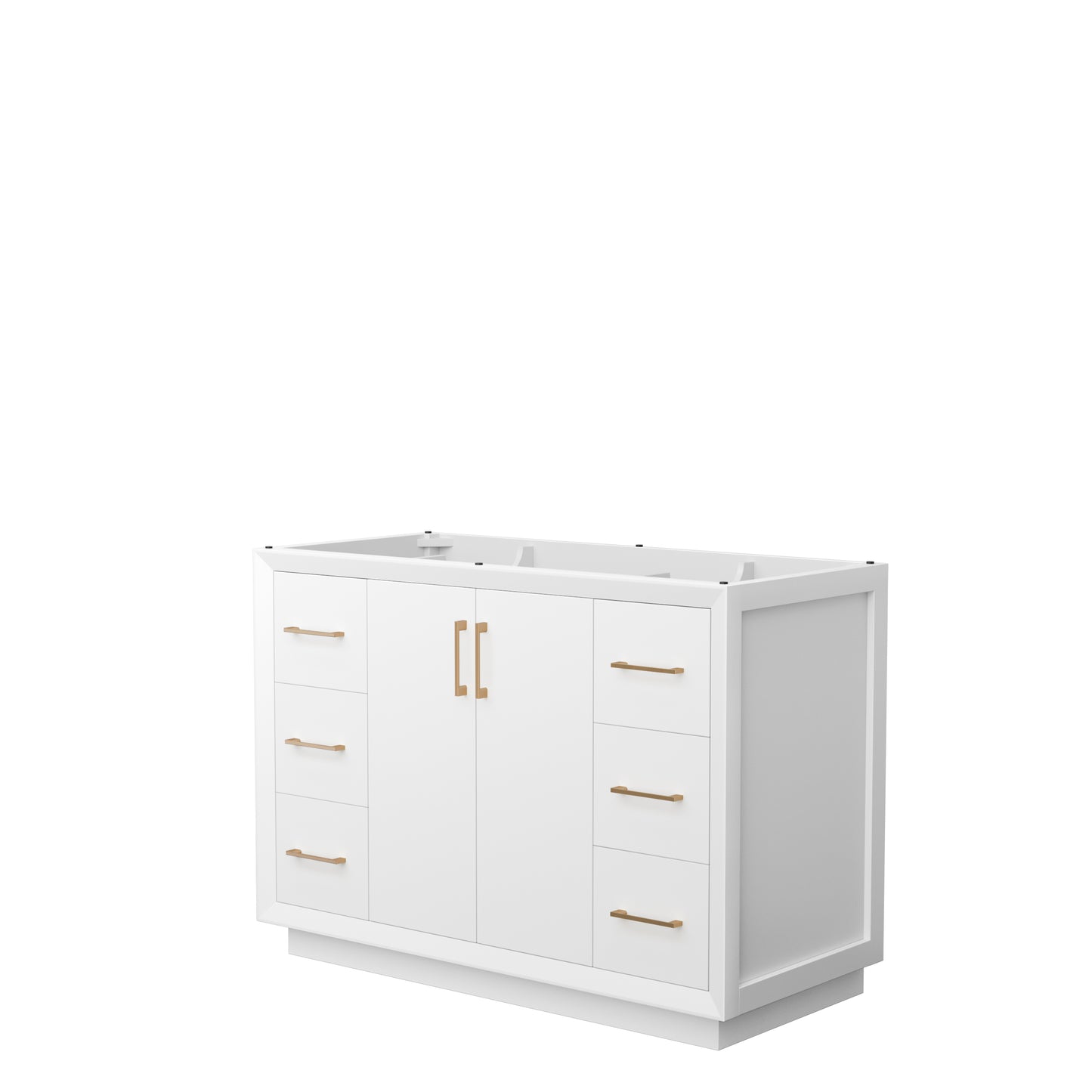 Wyndham Strada 48 Inch Single Bathroom Vanity No Counter Top No Sink - Luxe Bathroom Vanities
