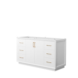 Wyndham Strada 60 Inch Single Bathroom Vanity No Counter Top No Sink - Luxe Bathroom Vanities