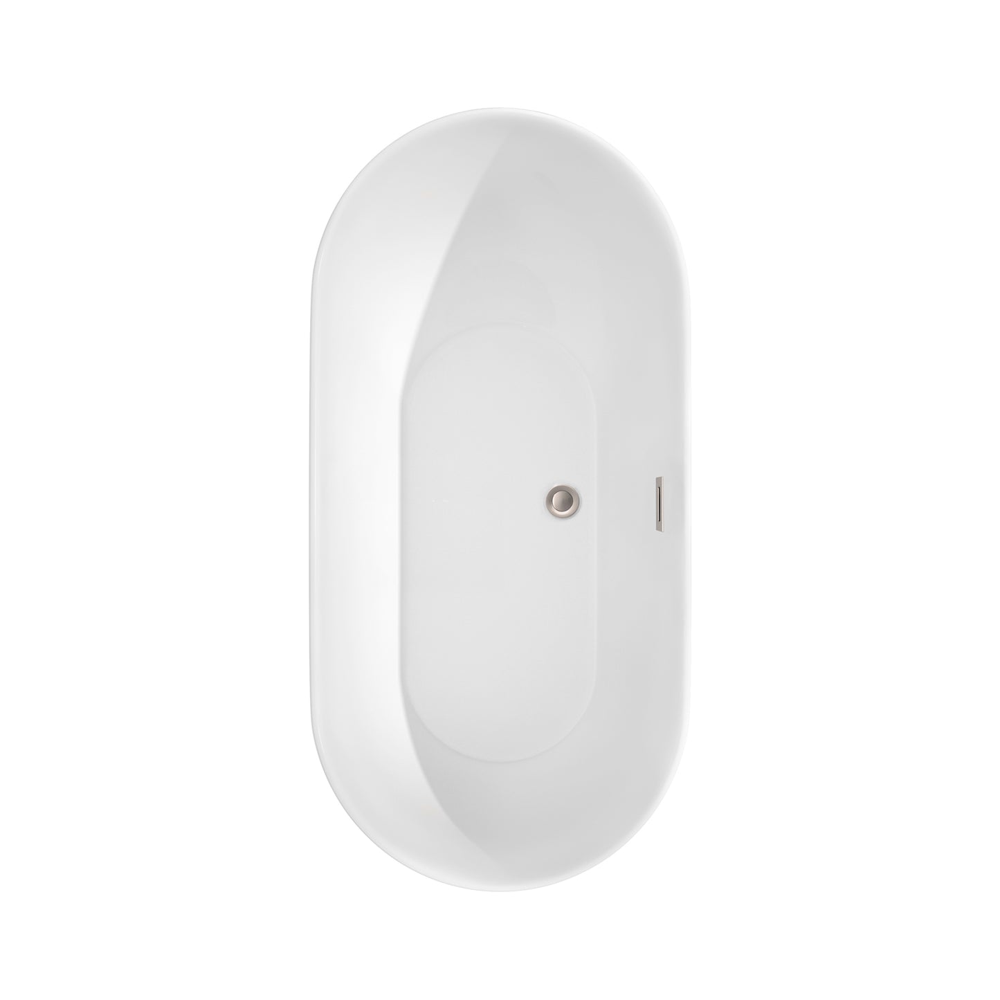 60 inch Freestanding Bathtub in White with Drain and Overflow Trim - Luxe Bathroom Vanities Luxury Bathroom Fixtures Bathroom Furniture
