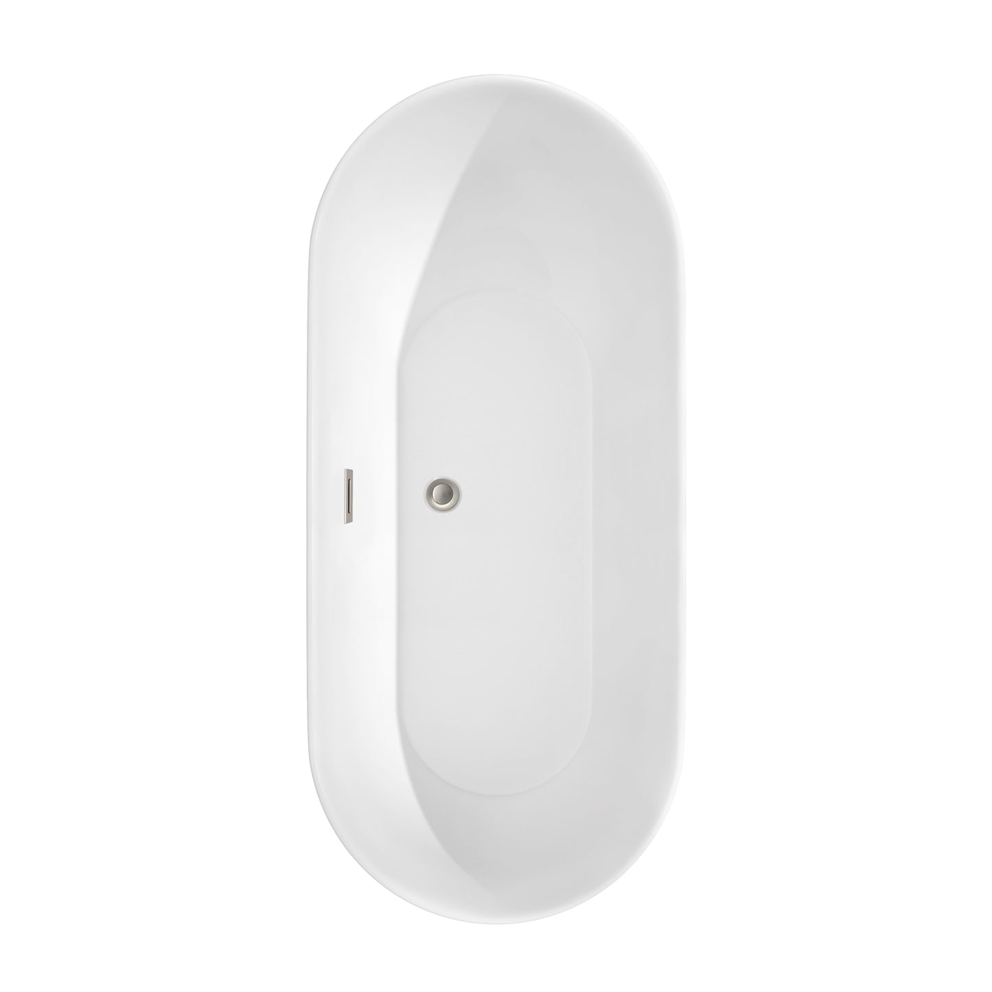 65 inch Freestanding Bathtub in White with Drain and Overflow Trim - Luxe Bathroom Vanities Luxury Bathroom Fixtures Bathroom Furniture