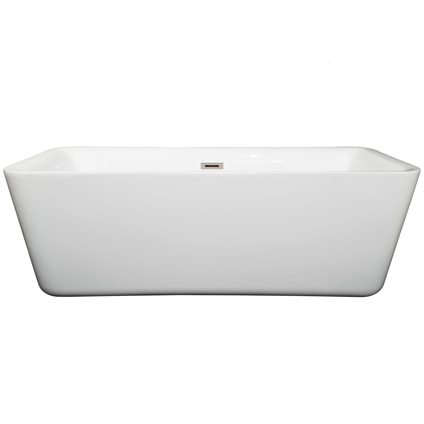 69 inch Freestanding Bathtub in White with Drain and Overflow Trim - Luxe Bathroom Vanities Luxury Bathroom Fixtures Bathroom Furniture