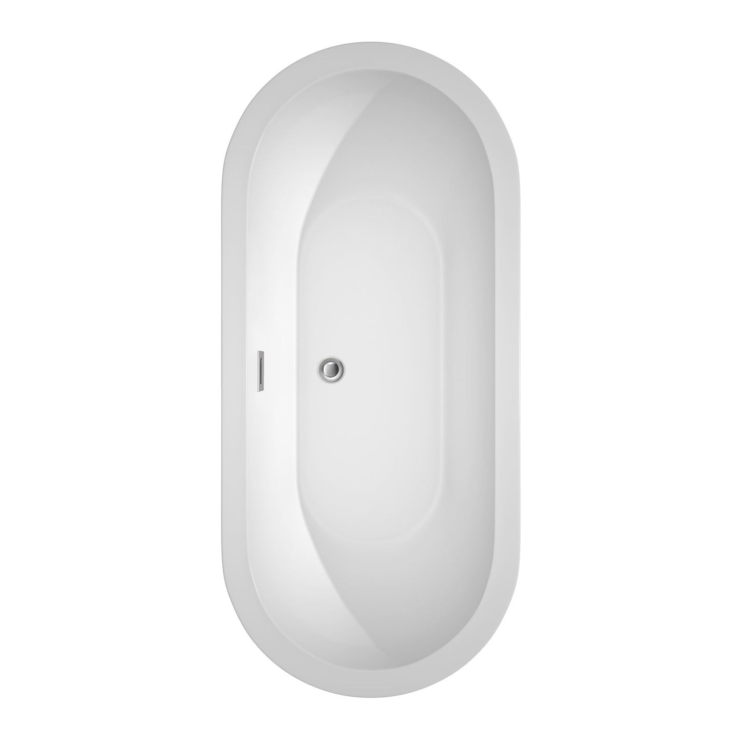 68 inch Freestanding Bathtub in White with Drain and Overflow Trim - Luxe Bathroom Vanities Luxury Bathroom Fixtures Bathroom Furniture