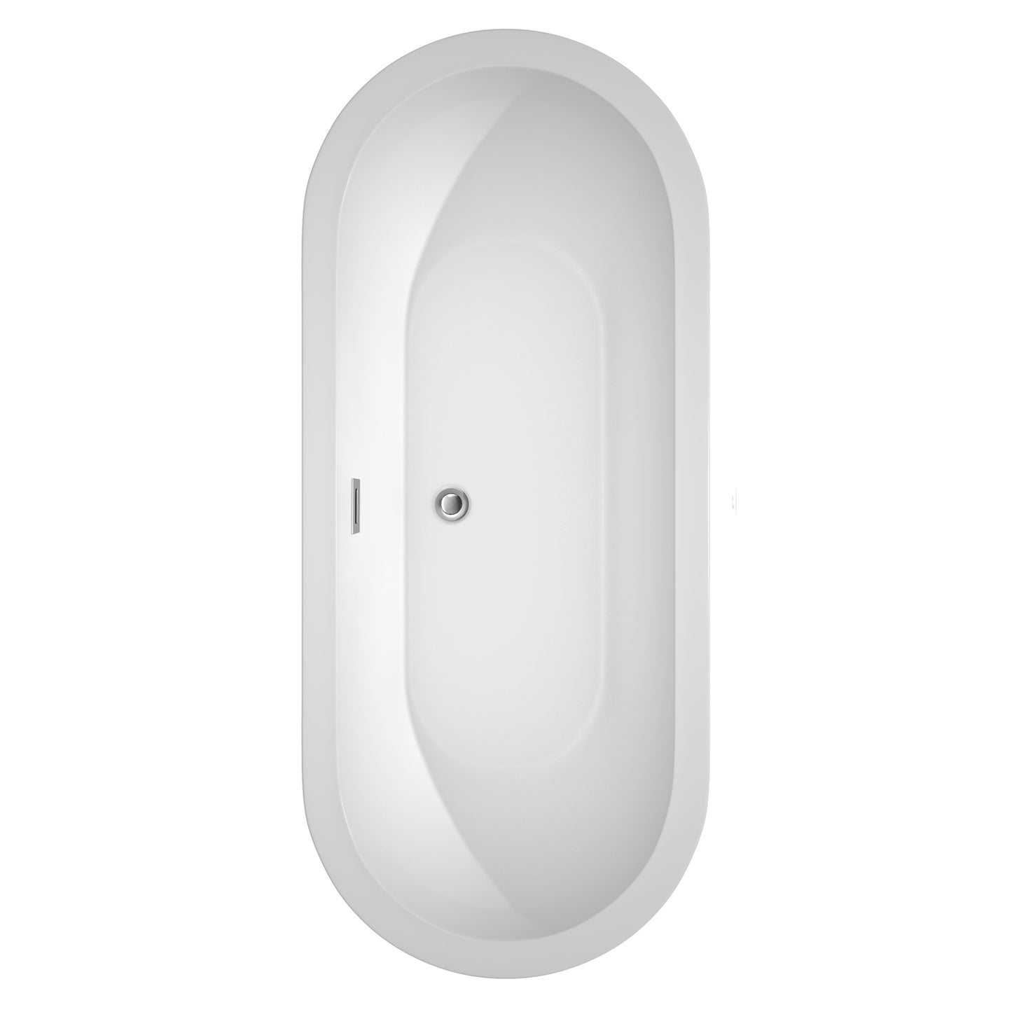 72 inch Freestanding Bathtub in White with Drain and Overflow Trim - Luxe Bathroom Vanities Luxury Bathroom Fixtures Bathroom Furniture