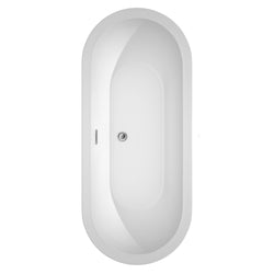 72 inch Freestanding Bathtub in White with Drain and Overflow Trim - Luxe Bathroom Vanities Luxury Bathroom Fixtures Bathroom Furniture