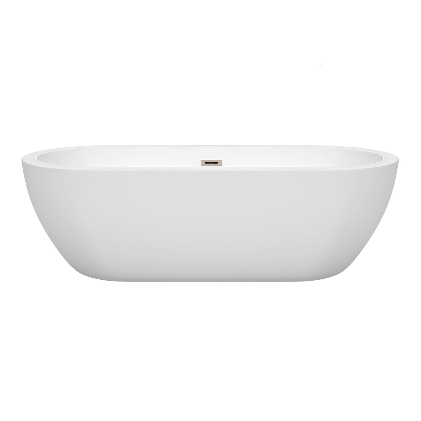 72 inch Freestanding Bathtub in White with Drain and Overflow Trim - Luxe Bathroom Vanities Luxury Bathroom Fixtures Bathroom Furniture