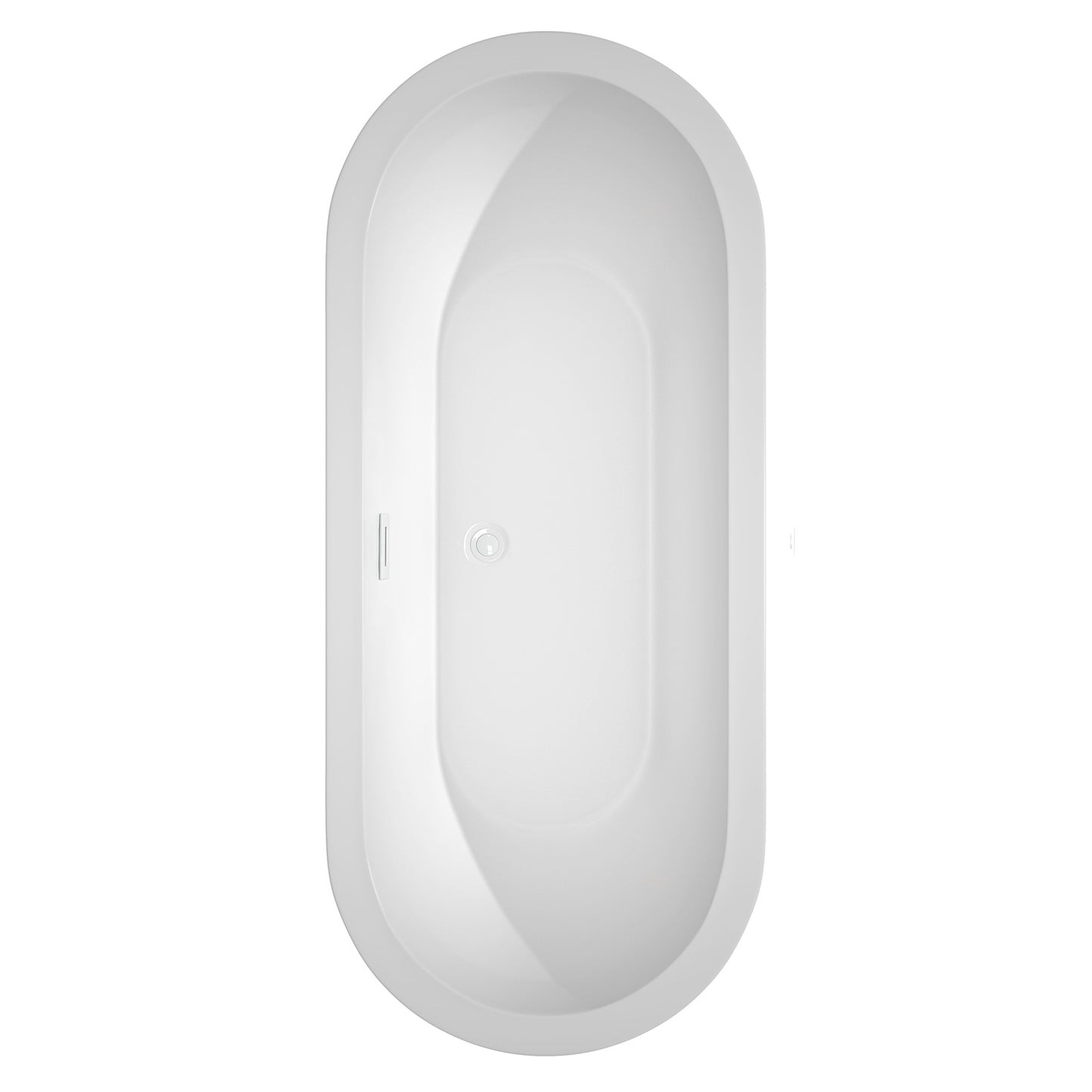 Wyndham Collection Soho 72 Inch Freestanding Bathtub in White with Shiny White Drain and Overflow Trim - Luxe Bathroom Vanities