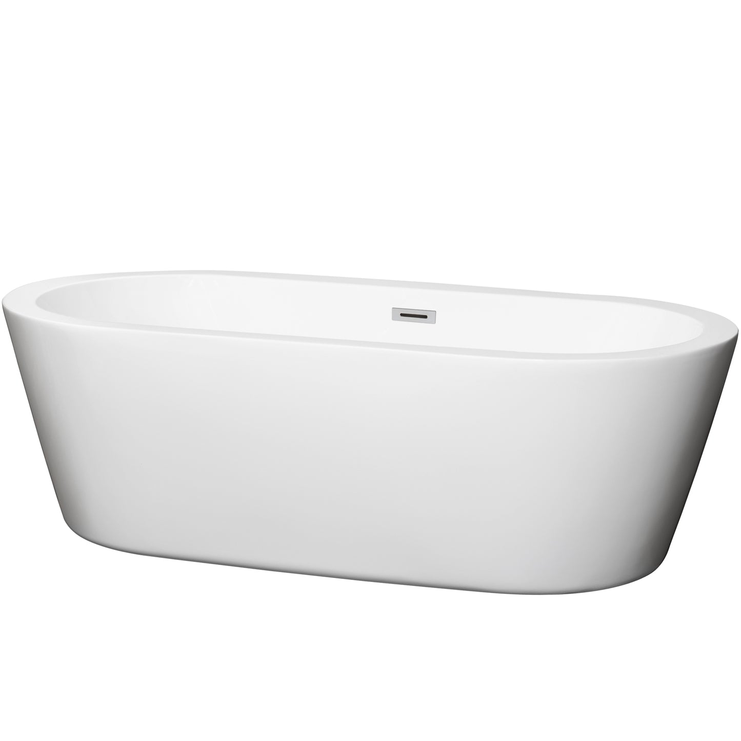 71 inch Freestanding Bathtub in White with Drain and Overflow Trim - Luxe Bathroom Vanities Luxury Bathroom Fixtures Bathroom Furniture