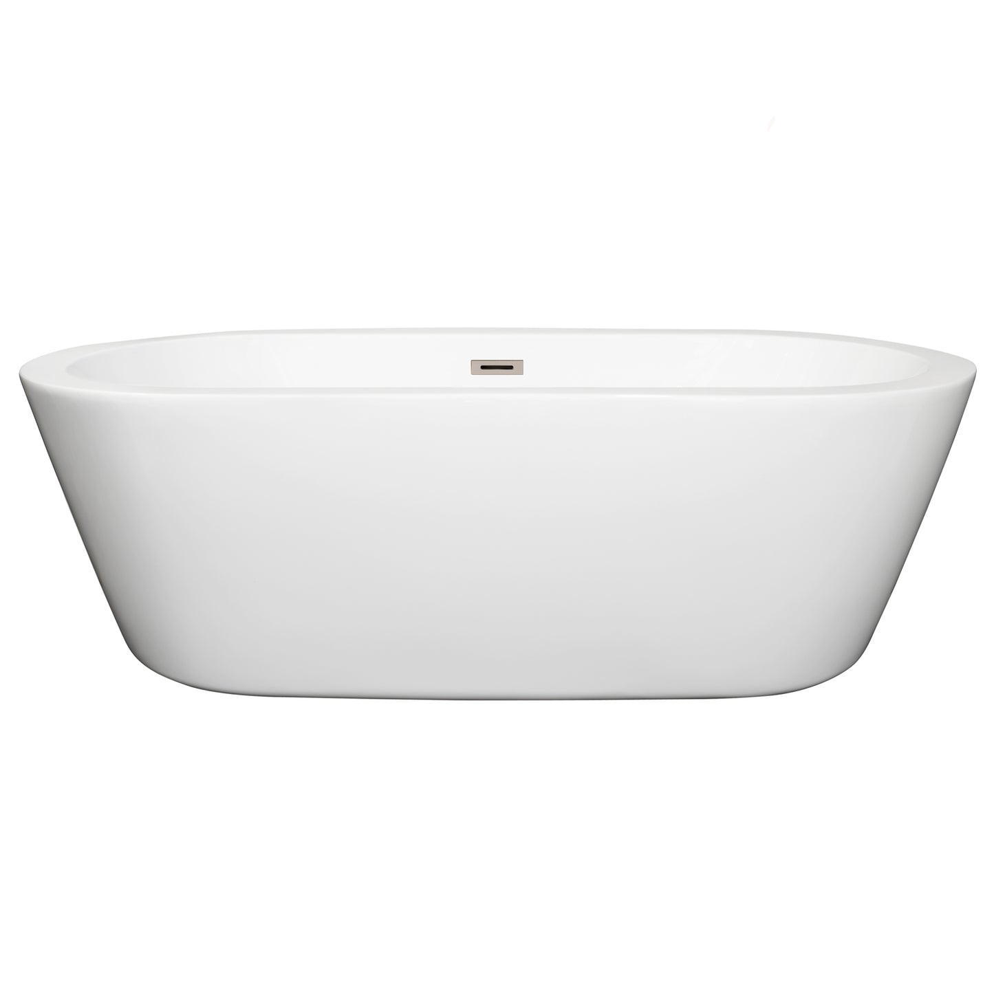 71 inch Freestanding Bathtub in White with Drain and Overflow Trim - Luxe Bathroom Vanities Luxury Bathroom Fixtures Bathroom Furniture