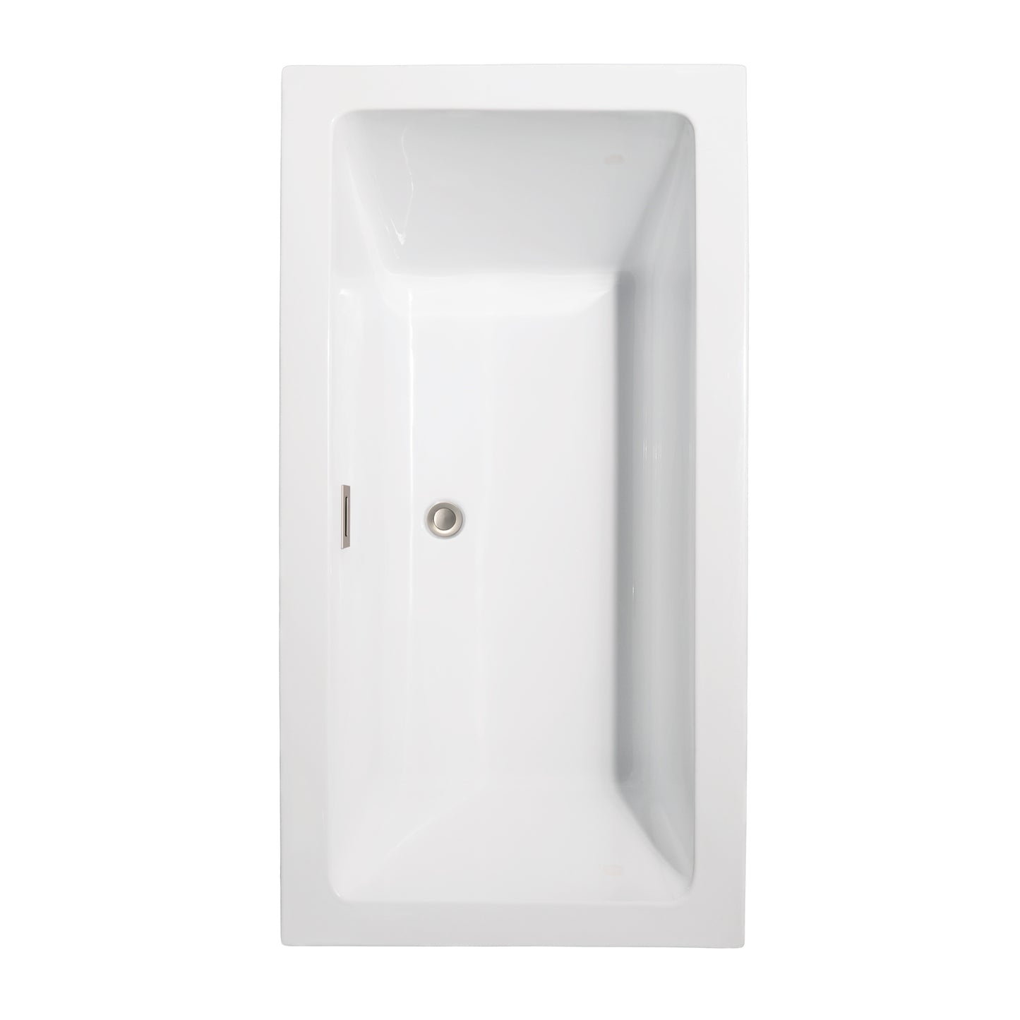 60 inch Freestanding Bathtub in White with Floor Mounted Faucet, Drain and Overflow Trim - Luxe Bathroom Vanities Luxury Bathroom Fixtures Bathroom Furniture