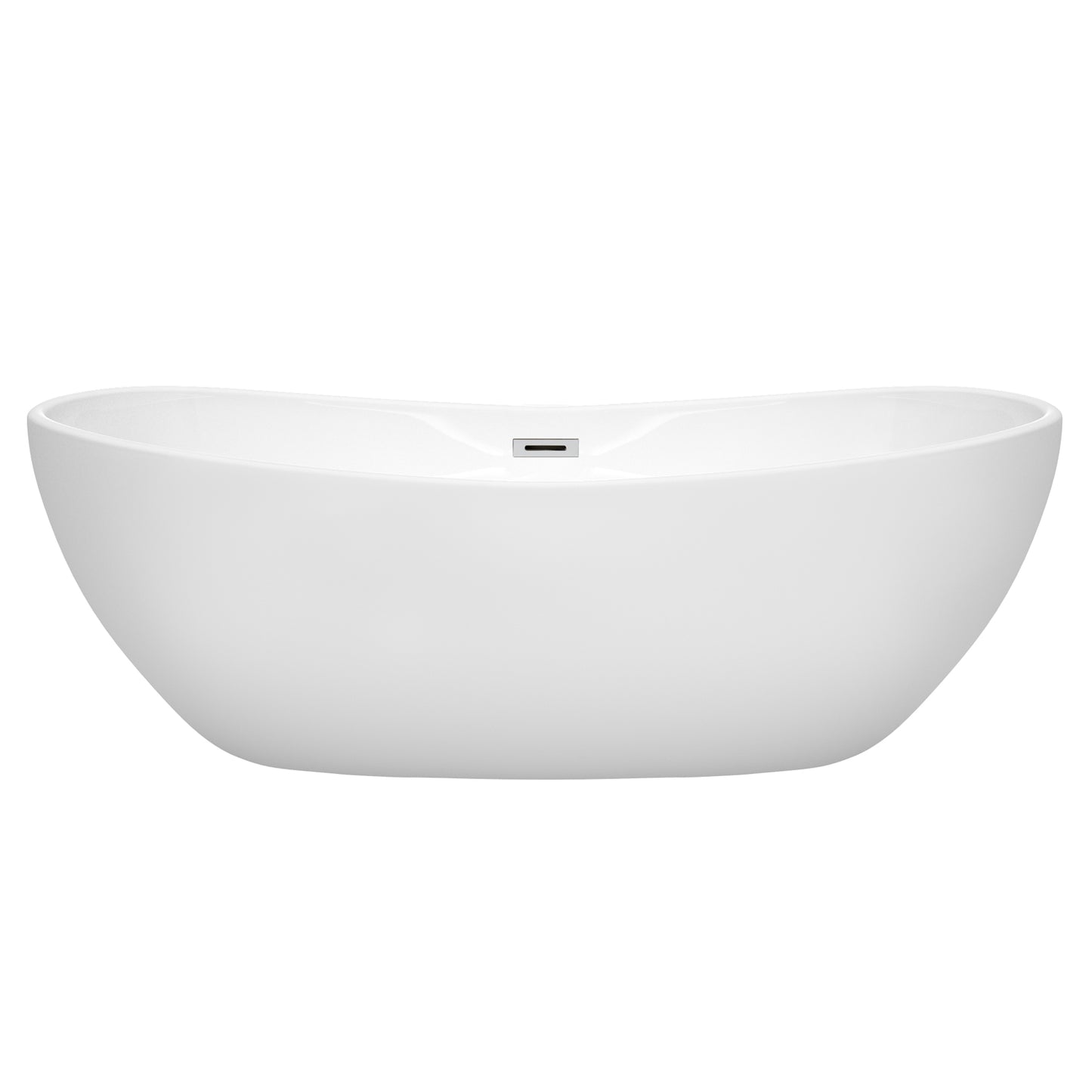 70 inch Freestanding Bathtub in White with Drain and Overflow Trim - Luxe Bathroom Vanities Luxury Bathroom Fixtures Bathroom Furniture