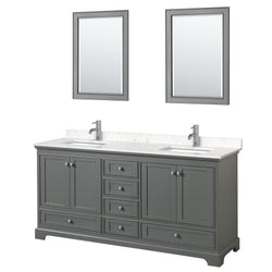 Wyndham Deborah 72 Inch Double Bathroom Vanity - Luxe Bathroom Vanities