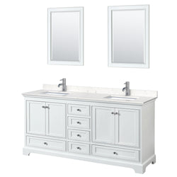 Wyndham Deborah 72 Inch Double Bathroom Vanity - Luxe Bathroom Vanities