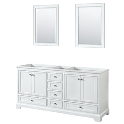 72 inch Double Bathroom Vanity, No Countertop, No Sinks, and 24 inch Mirrors - Luxe Bathroom Vanities Luxury Bathroom Fixtures Bathroom Furniture