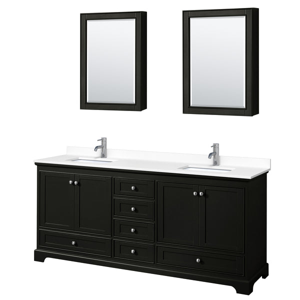 Wyndham Deborah 80 Inch Double Bathroom Vanity - Luxe Bathroom Vanities