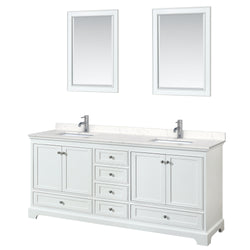 Wyndham Deborah 80 Inch Double Bathroom Vanity - Luxe Bathroom Vanities