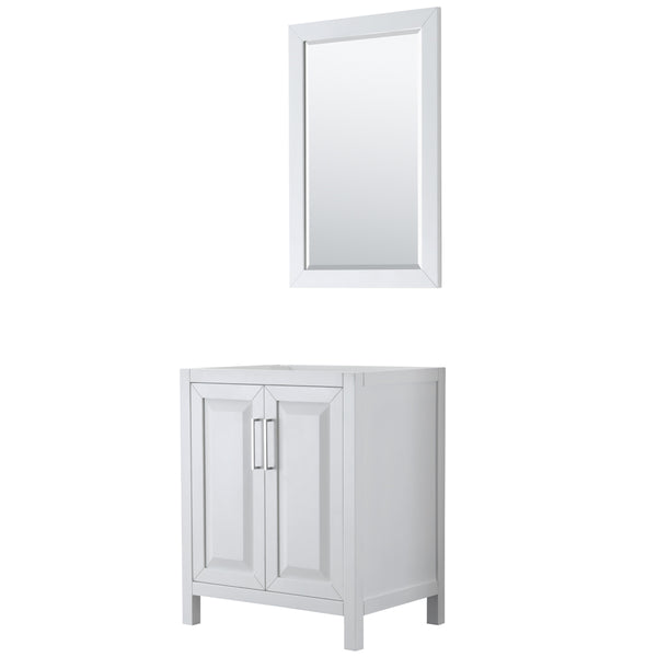 30 inch Single Bathroom Vanity, No Countertop, No Sink, and 24 inch Mirror - Luxe Bathroom Vanities Luxury Bathroom Fixtures Bathroom Furniture