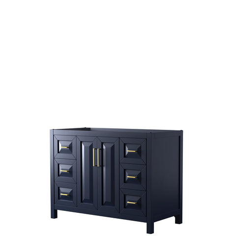 48 Inch Single Bathroom Vanity in Dark Blue, No Countertop, No Sink, No Mirror - Luxe Bathroom Vanities Luxury Bathroom Fixtures Bathroom Furniture