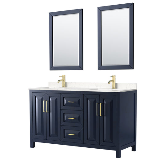 Wyndham Daria 60 Inch Double Bathroom Vanity - Luxe Bathroom Vanities