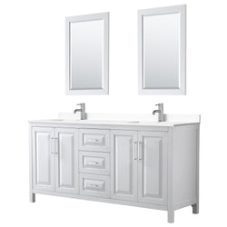 Wyndham Daria 72 Inch Double Bathroom Vanity - Luxe Bathroom Vanities