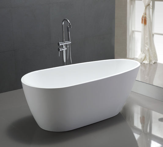 Legion Furniture 68" White Acrylic Tub - No Faucet - Luxe Bathroom Vanities