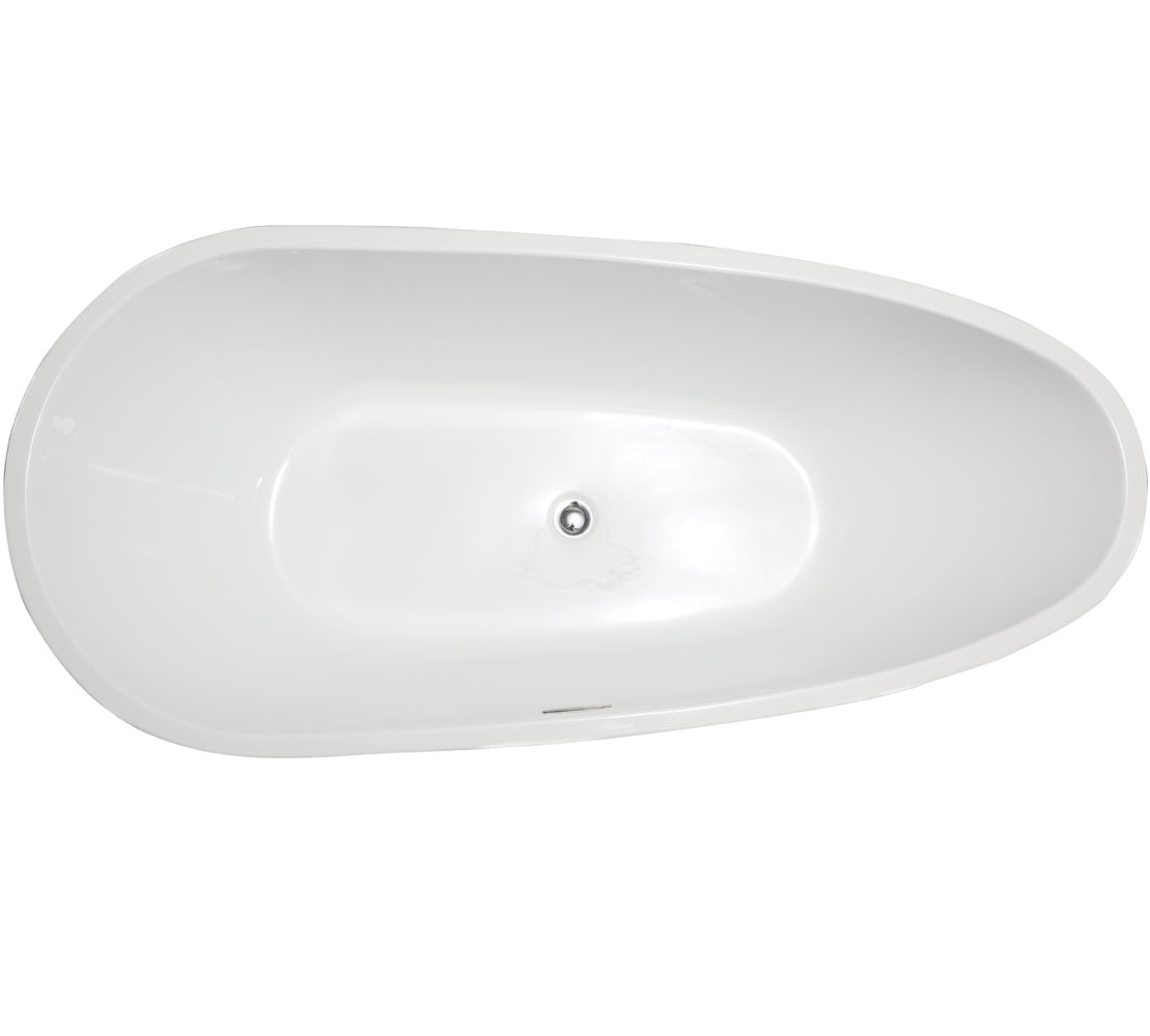 Legion Furniture 68" White Acrylic Tub - No Faucet - Luxe Bathroom Vanities