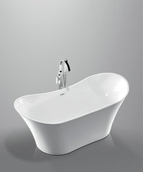 Legion Furniture 67" White Acrylic Tub - No Faucet - Luxe Bathroom Vanities