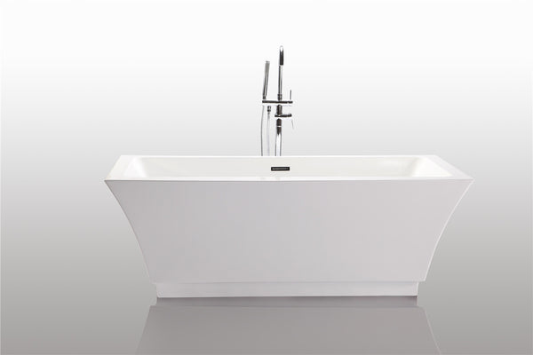 Legion Furniture 67" White Acrylic Tub - No Faucet - Luxe Bathroom Vanities