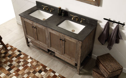 Legion Furniture 60" Solid Wood Sink Vanity with Top-No Faucet - Luxe Bathroom Vanities