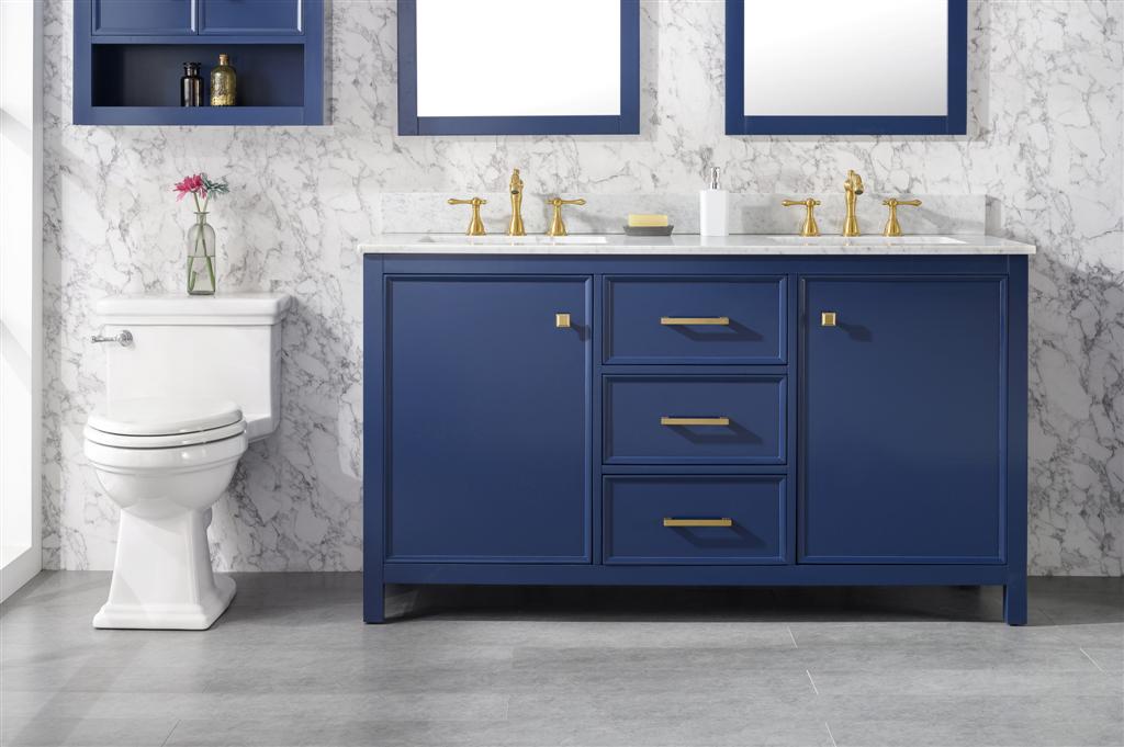 Legion Furniture 60" Double Sink Vanity Cabinet With Top - Luxe Bathroom Vanities