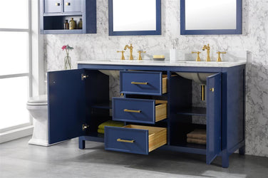 Legion Furniture 60" Double Sink Vanity Cabinet With Top - Luxe Bathroom Vanities