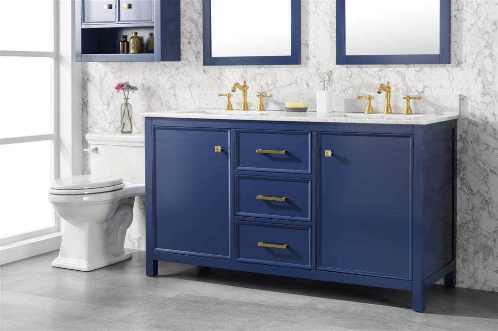 Legion Furniture 60" Double Sink Vanity Cabinet With Top - Luxe Bathroom Vanities