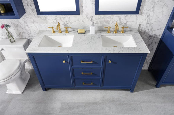 Legion Furniture 60" Double Sink Vanity Cabinet With Top - Luxe Bathroom Vanities