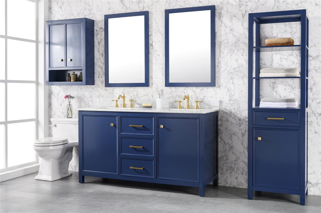 Legion Furniture 60" Double Sink Vanity Cabinet With Top - Luxe Bathroom Vanities