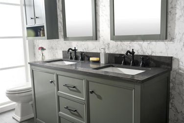 Legion Furniture 60" Double Sink Vanity Cabinet With Top - Luxe Bathroom Vanities