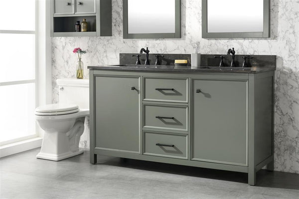 Legion Furniture 60" Double Sink Vanity Cabinet With Top - Luxe Bathroom Vanities