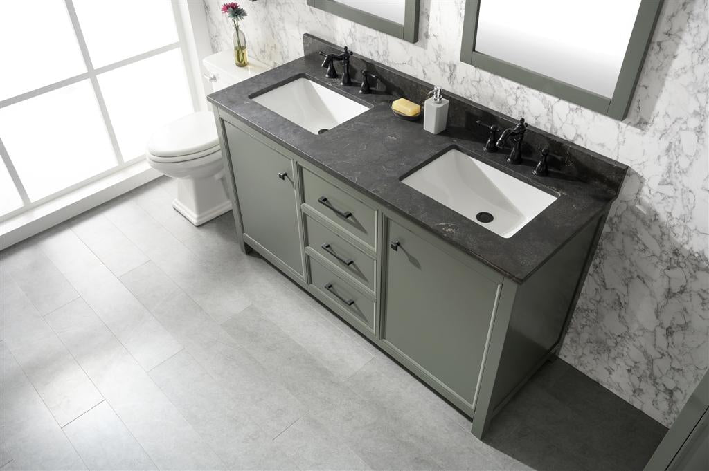 Legion Furniture 60" Double Sink Vanity Cabinet With Top - Luxe Bathroom Vanities