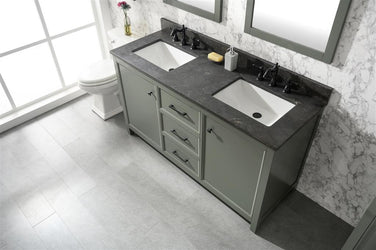Legion Furniture 60" Double Sink Vanity Cabinet With Top - Luxe Bathroom Vanities