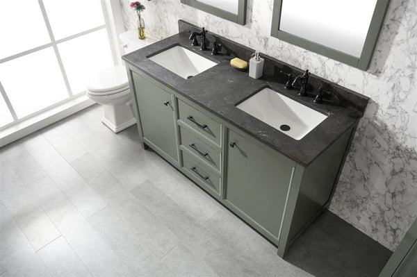Legion Furniture 60" Double Sink Vanity Cabinet With Top - Luxe Bathroom Vanities
