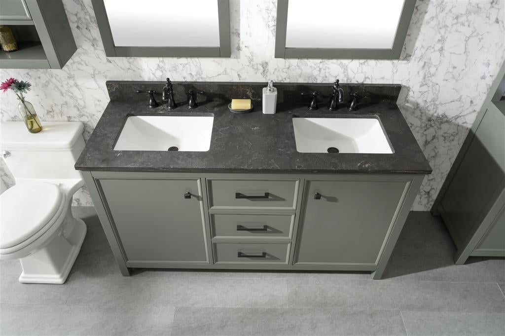 Legion Furniture 60" Double Sink Vanity Cabinet With Top - Luxe Bathroom Vanities